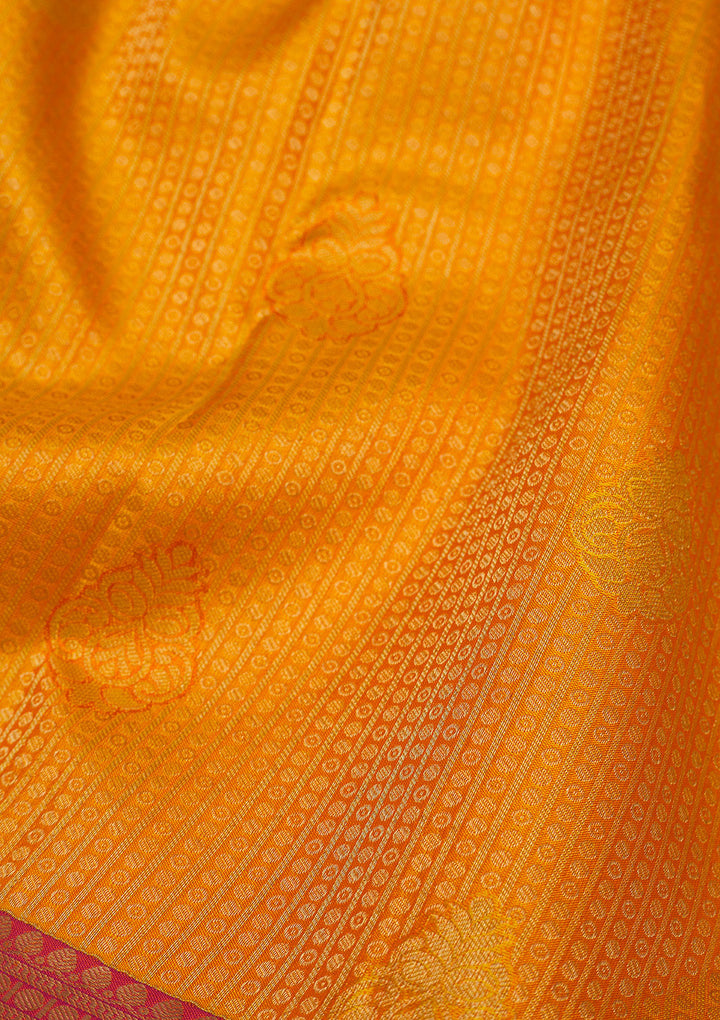 Yellow Zariwork Pure Silk Saree