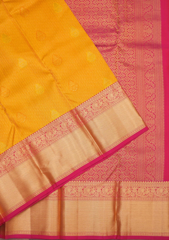 Yellow Zariwork Pure Silk Saree
