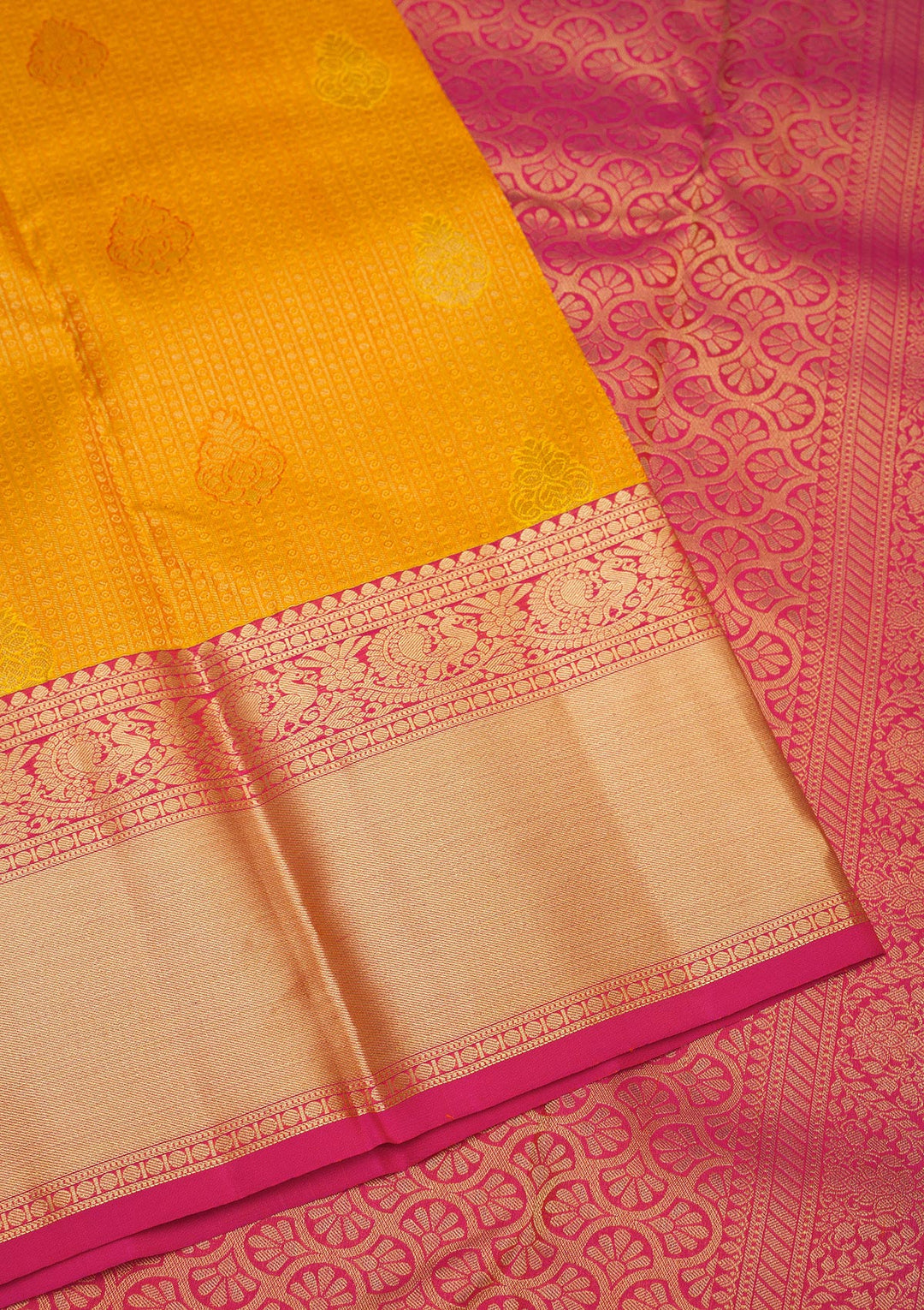 Yellow Zariwork Pure Silk Saree