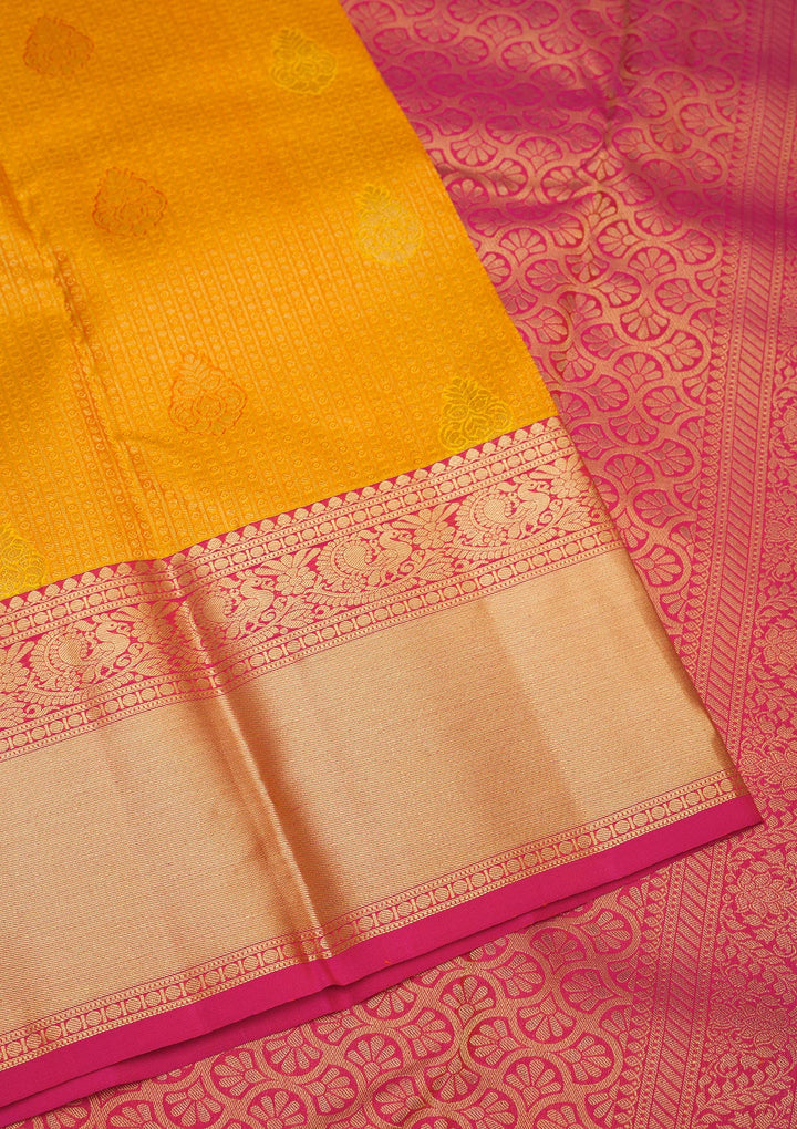 Yellow Zariwork Pure Silk Saree