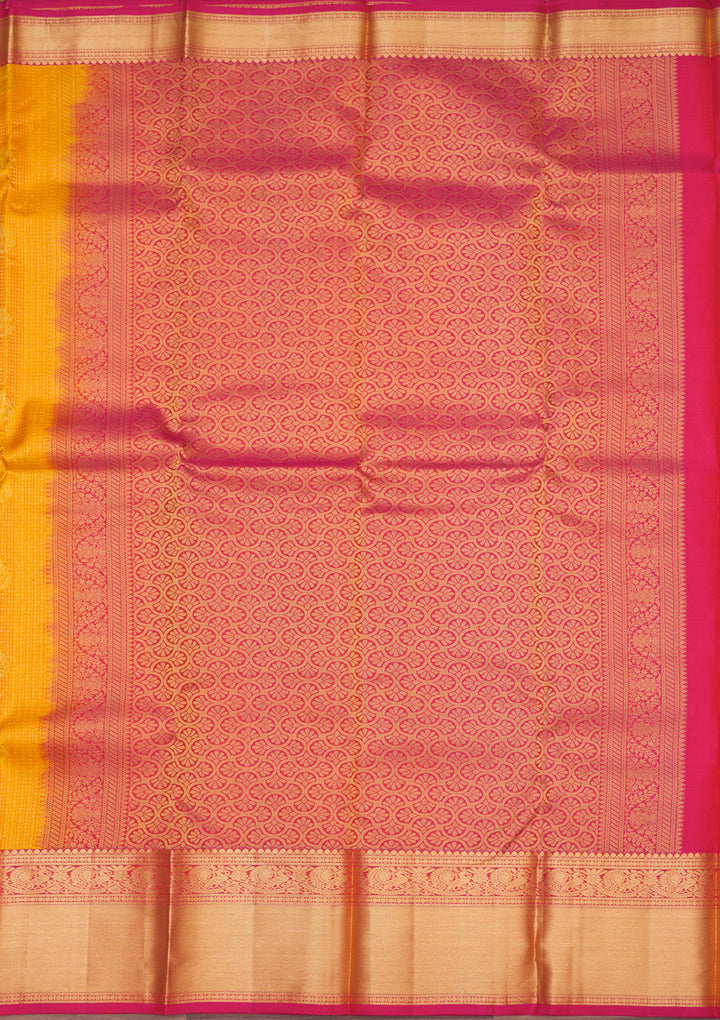 Yellow Zariwork Pure Silk Saree