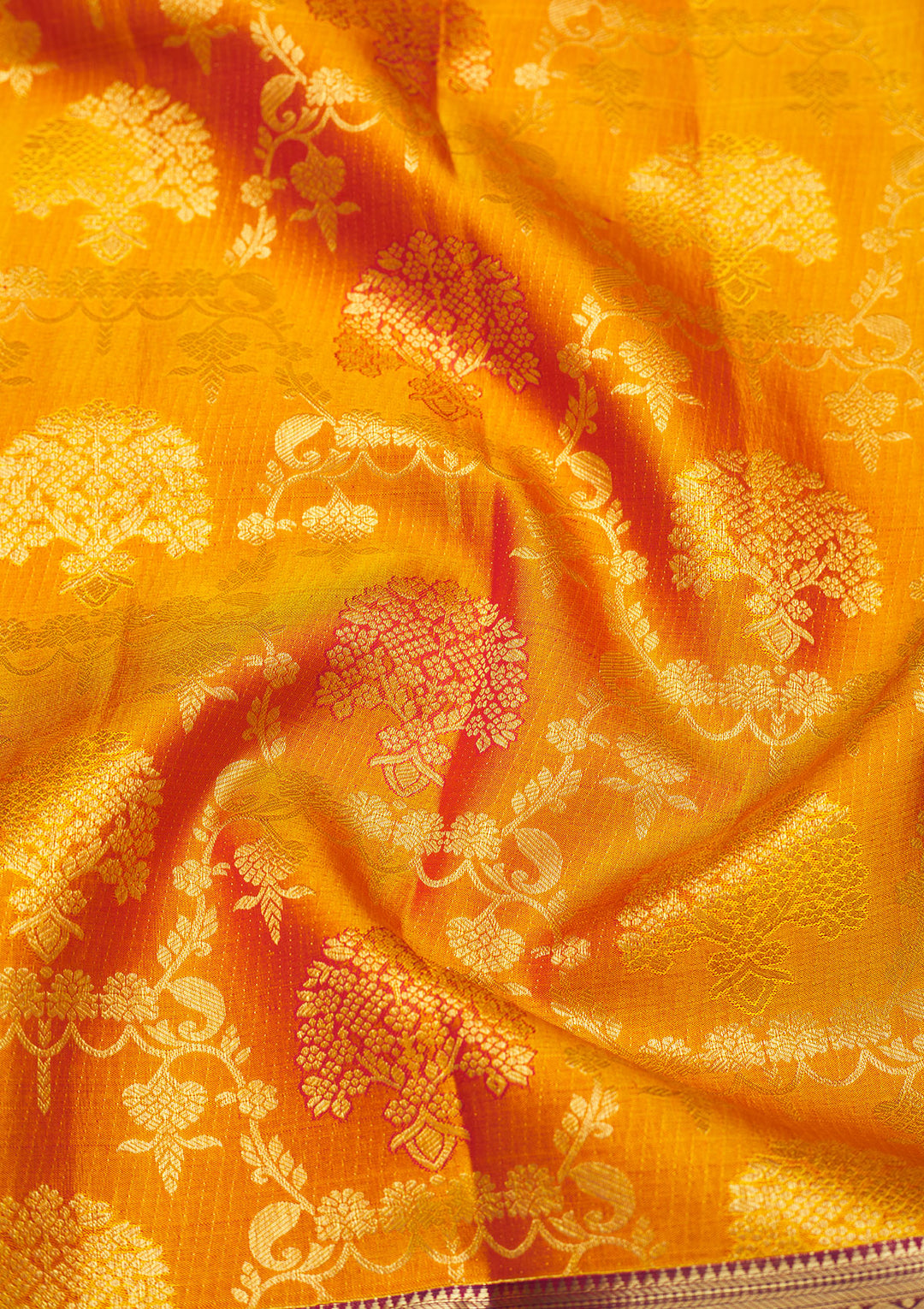 Yellow Zariwork Pure Silk Saree