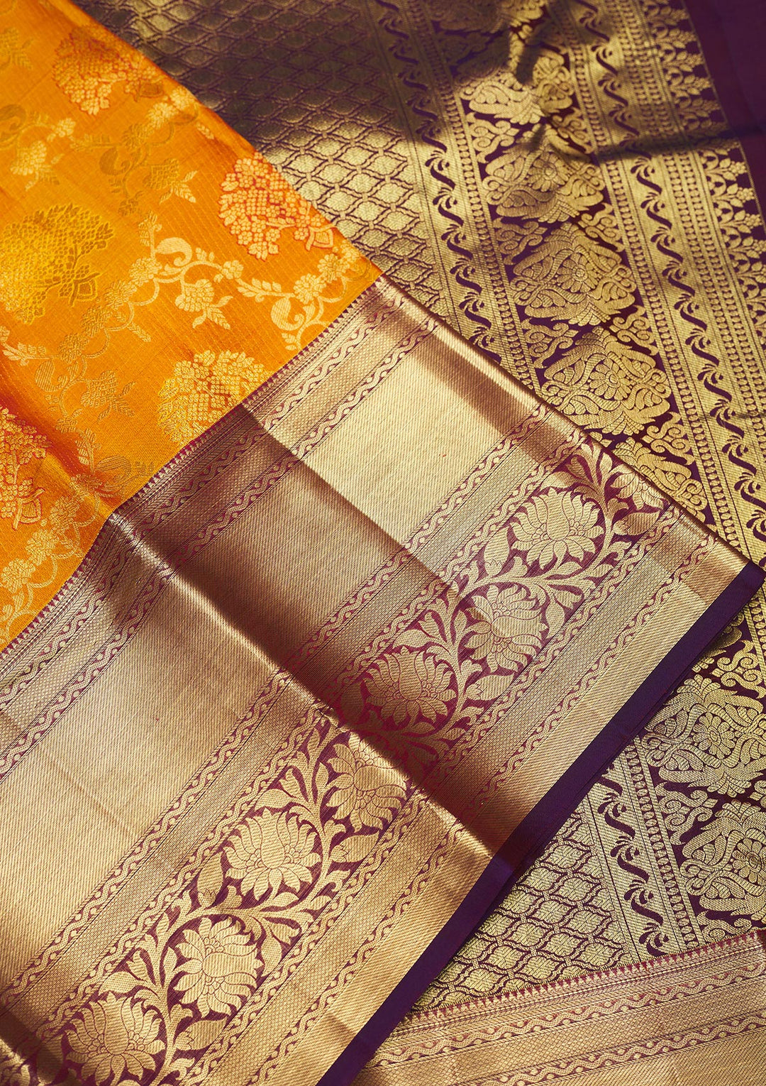 Yellow Zariwork Pure Silk Saree