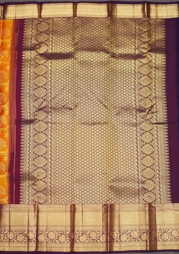 Yellow Zariwork Pure Silk Saree