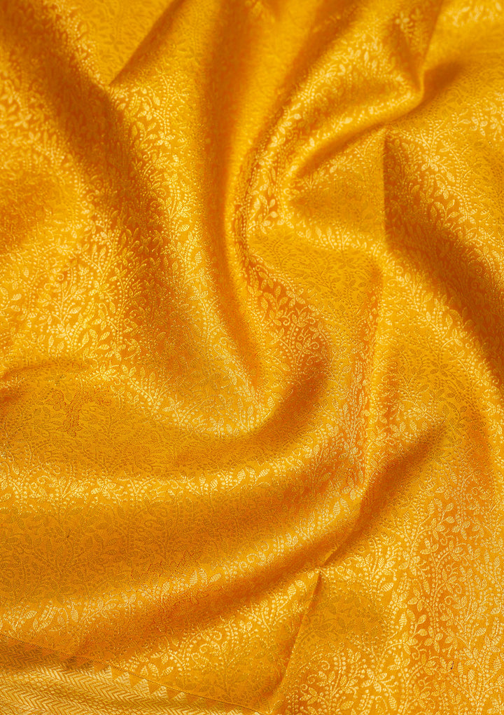 Yellow Zariwork Pure Silk Saree