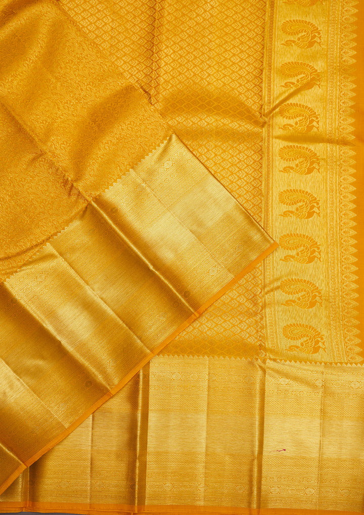 Yellow Zariwork Pure Silk Saree