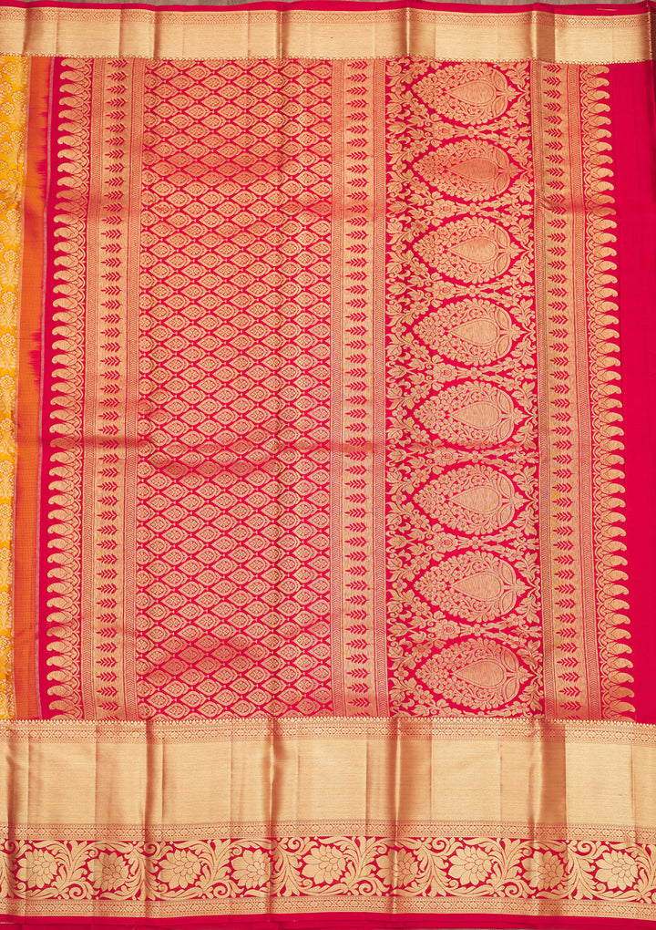 Yellow Zariwork Pure Silk Saree