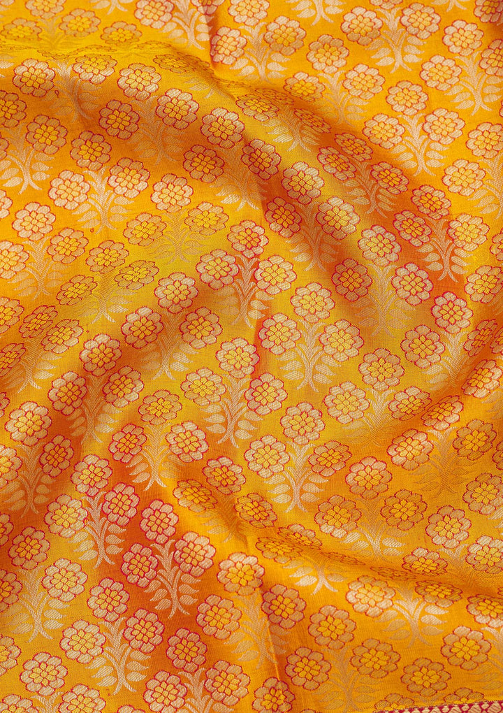 Yellow Zariwork Pure Silk Saree