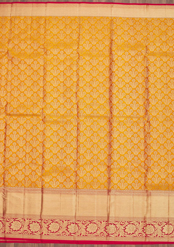 Yellow Zariwork Pure Silk Saree