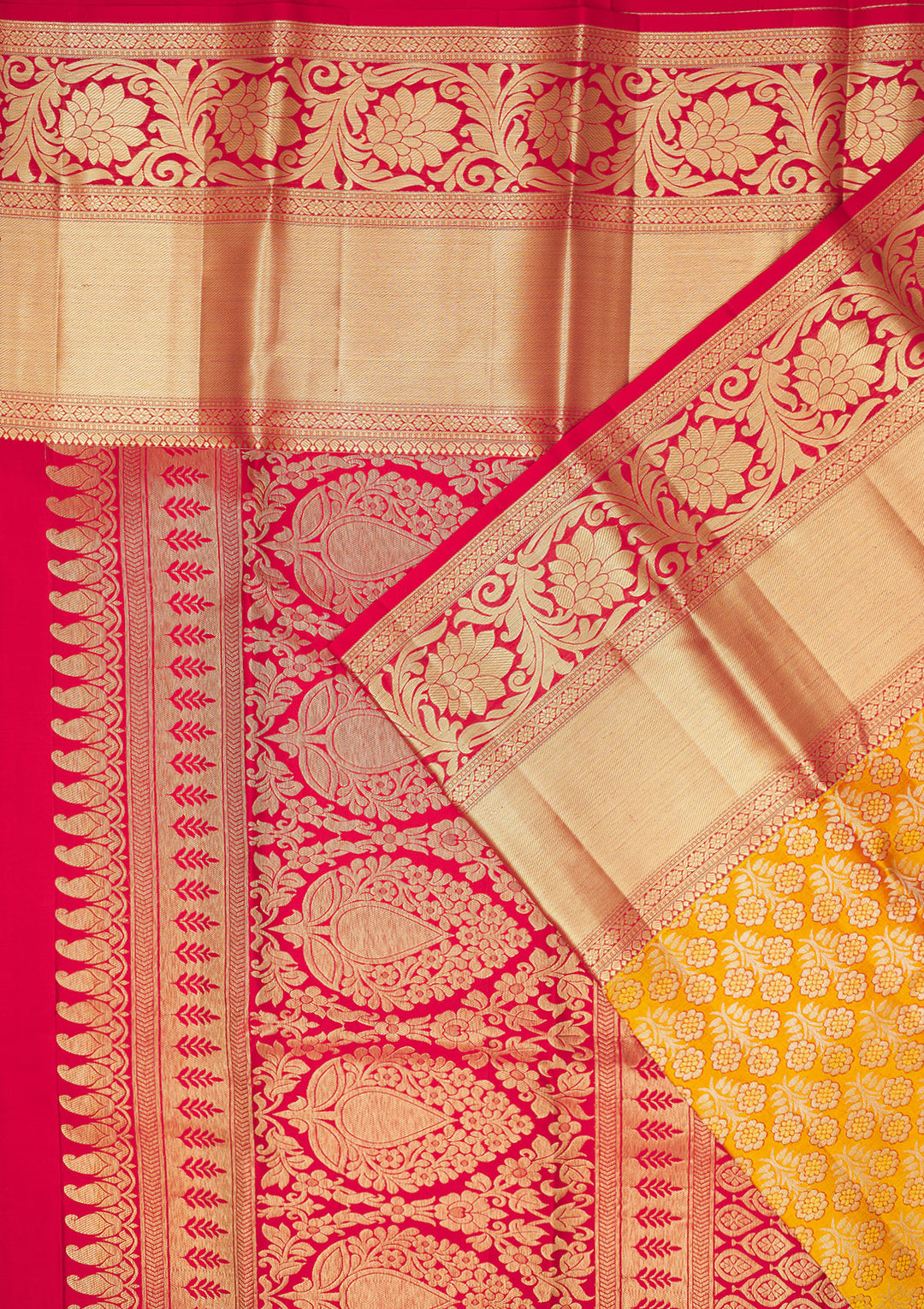 Yellow Zariwork Pure Silk Saree