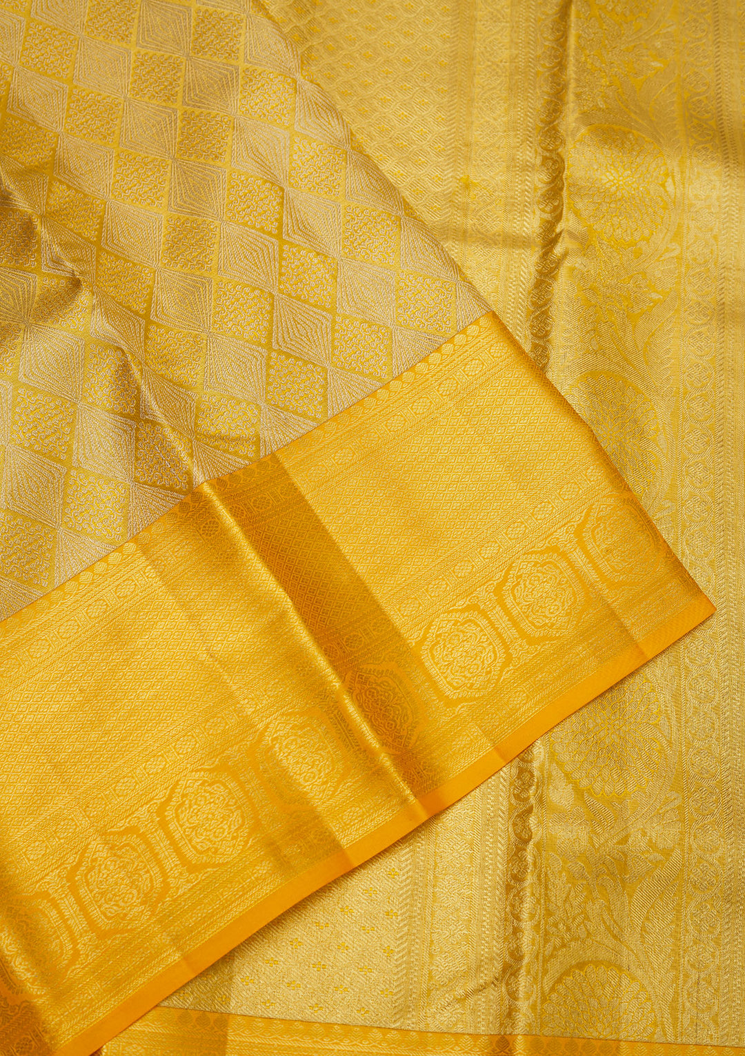 Yellow Zariwork Pure Silk Saree