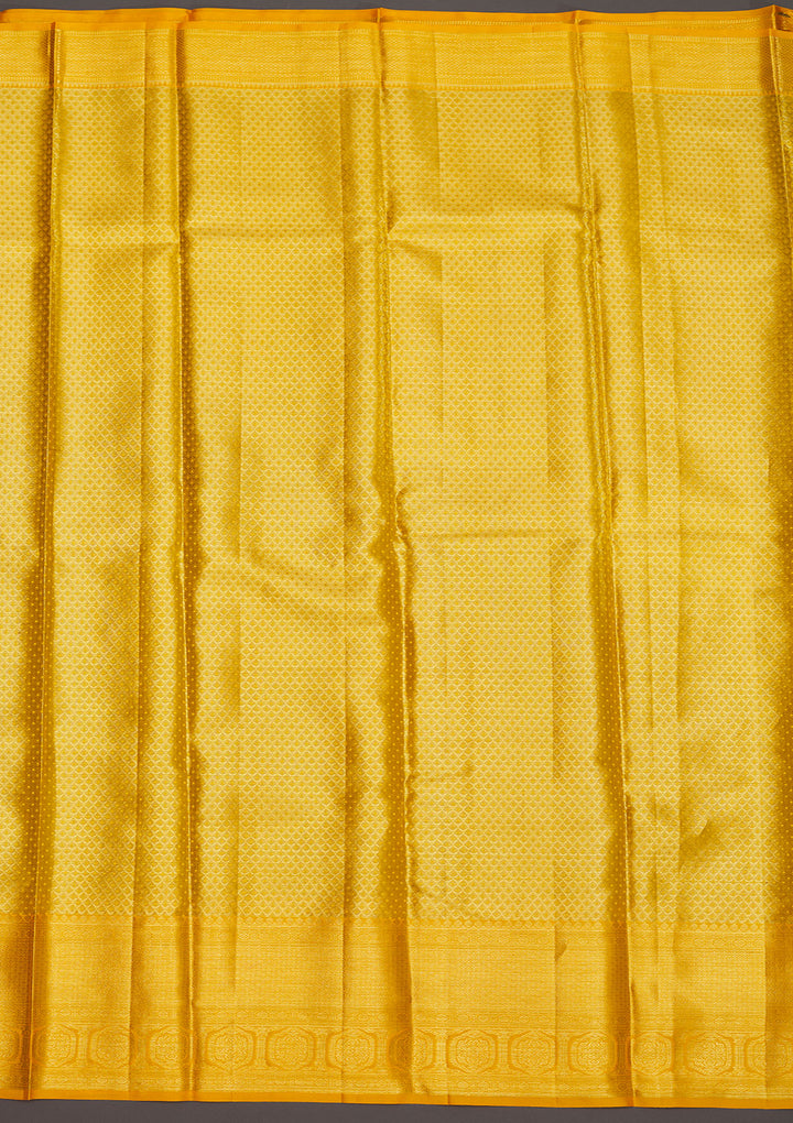 Yellow Zariwork Pure Silk Saree