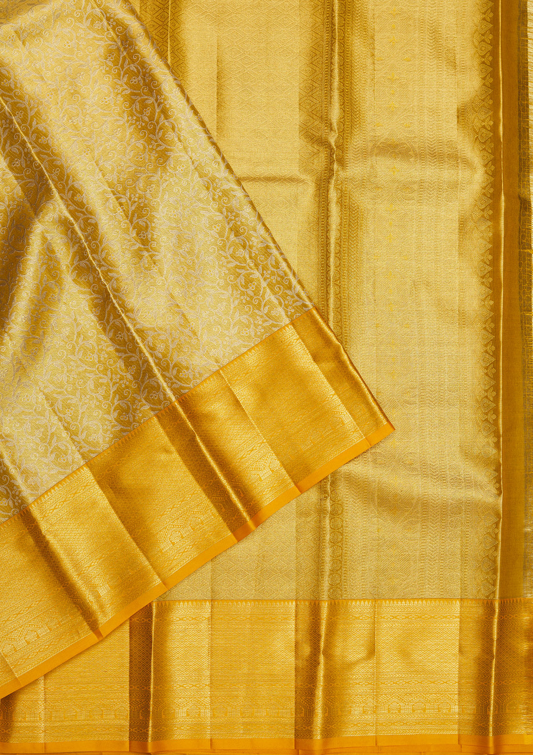 Yellow Zariwork Pure Silk Saree