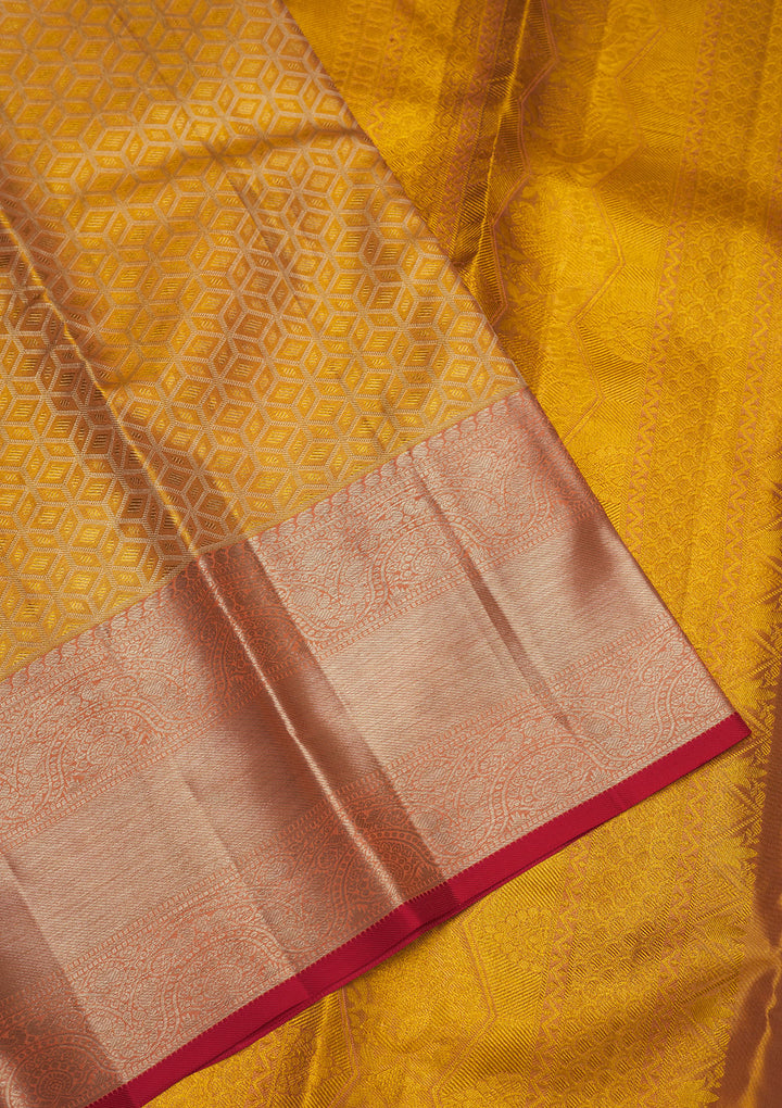 Yellow Zariwork Pure Silk Saree