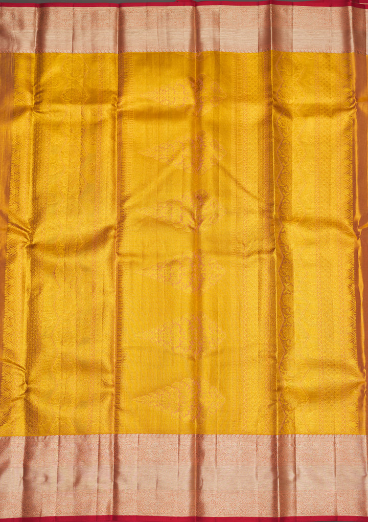 Yellow Zariwork Pure Silk Saree