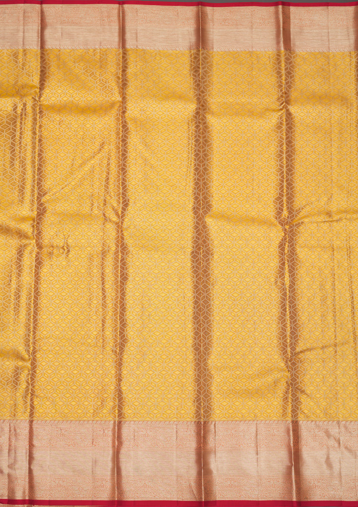 Yellow Zariwork Pure Silk Saree