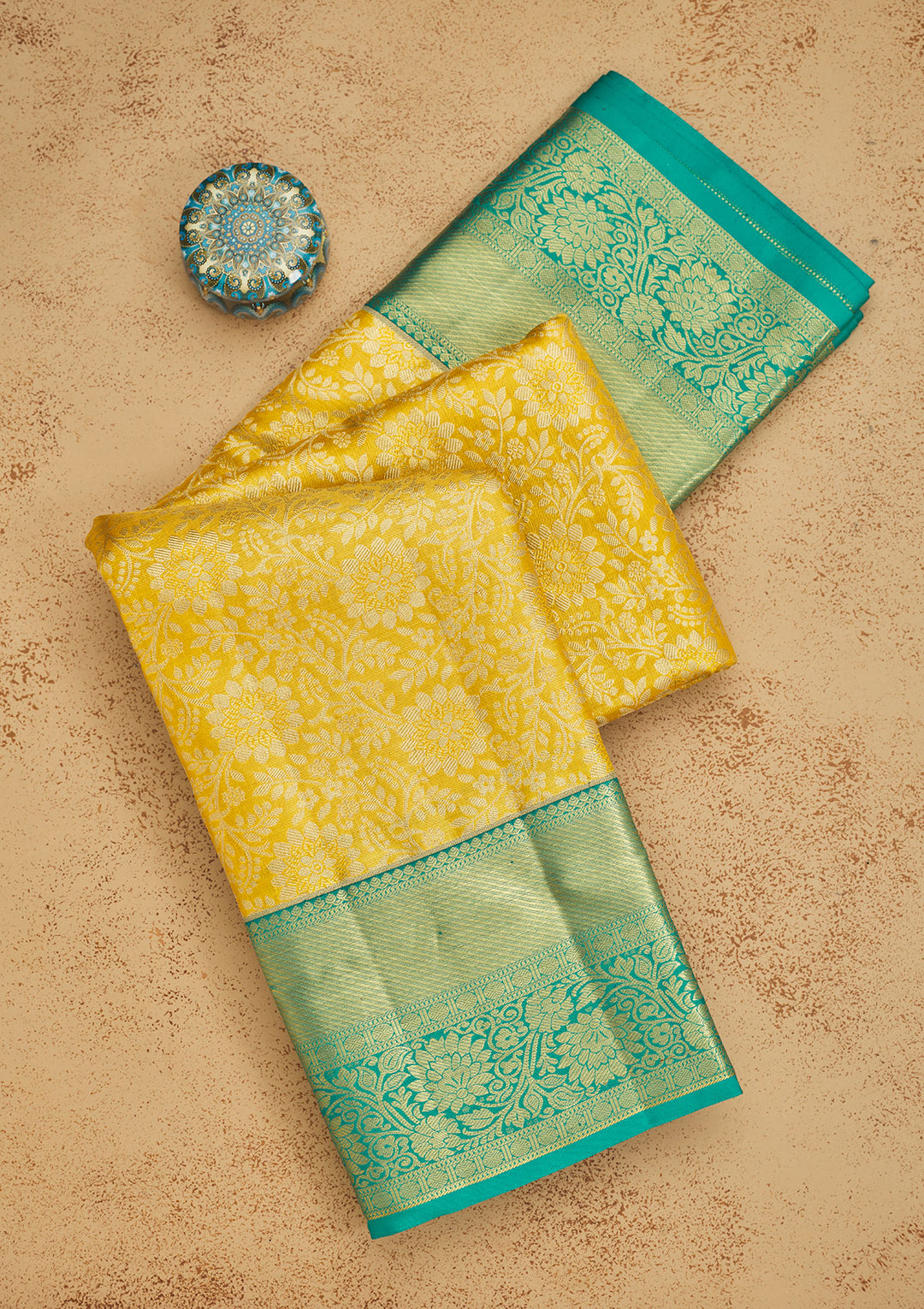 Yellow Zariwork Pure Silk Saree