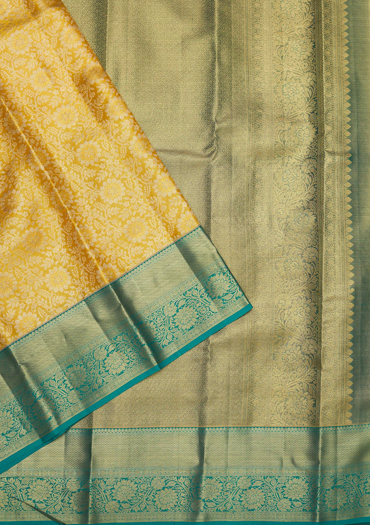 Yellow Zariwork Pure Silk Saree