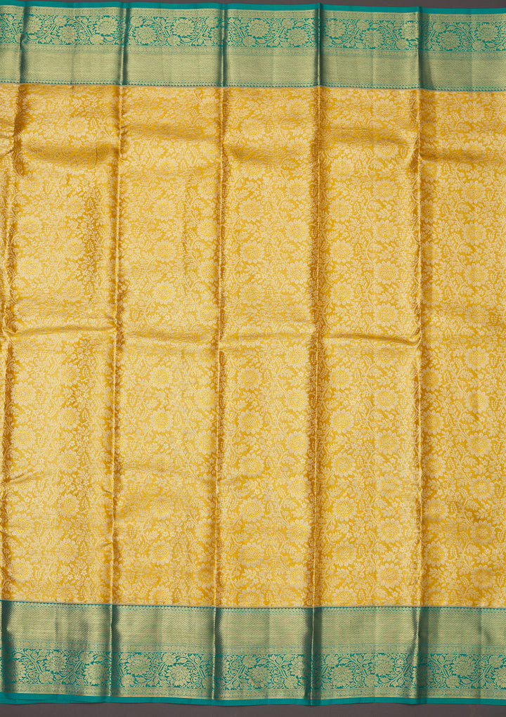 Yellow Zariwork Pure Silk Saree