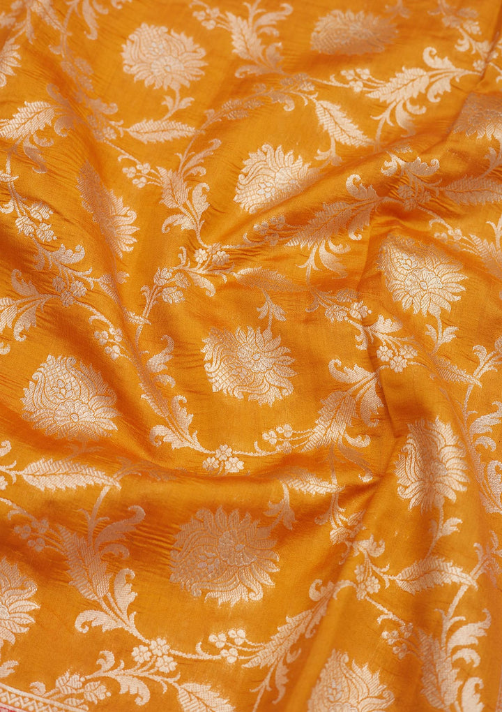 Yellow Zariwork Pure Silk Saree