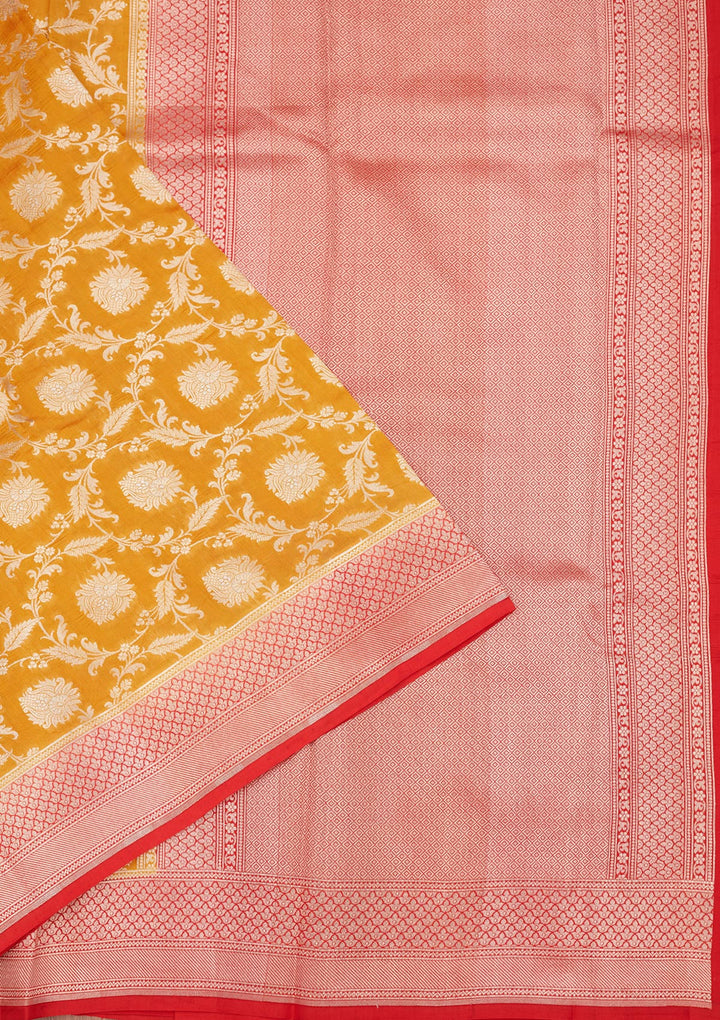 Yellow Zariwork Pure Silk Saree
