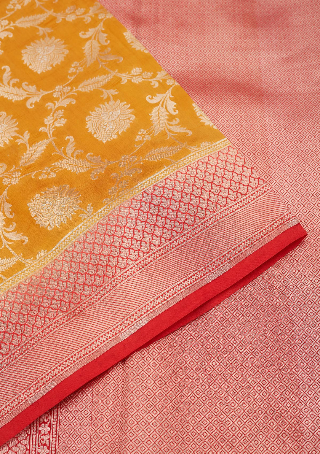 Yellow Zariwork Pure Silk Saree