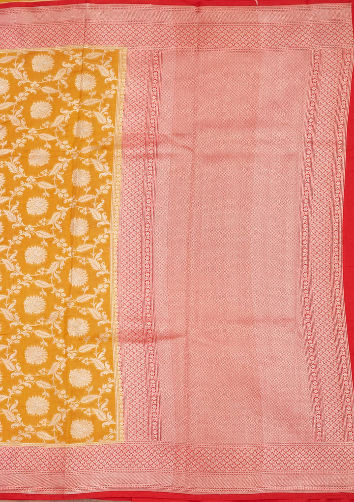 Yellow Zariwork Pure Silk Saree