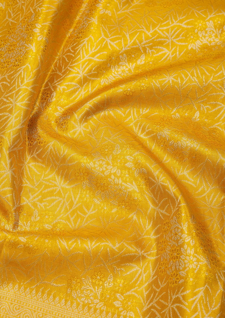 Yellow Zariwork Pure Silk Saree