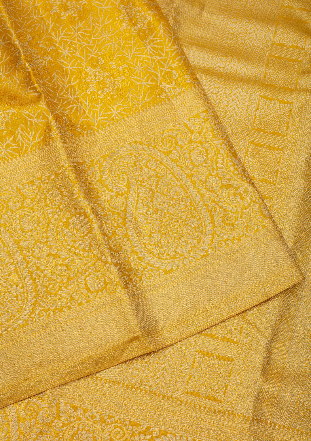 Yellow Zariwork Pure Silk Saree