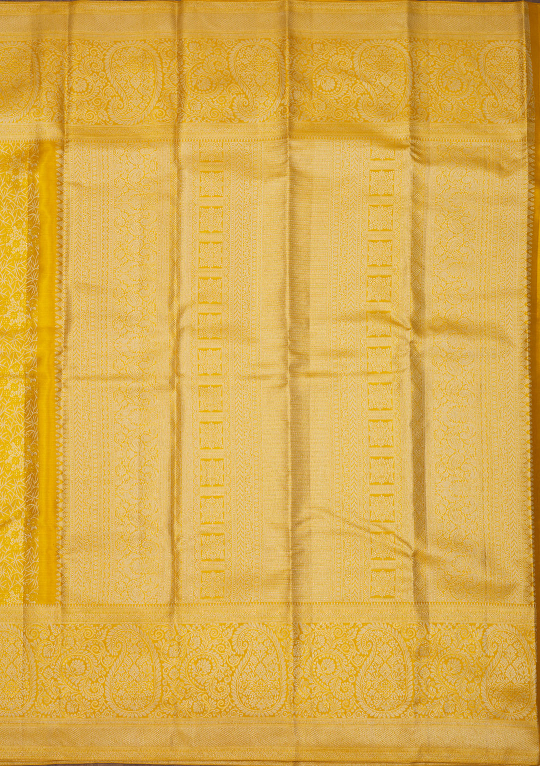 Yellow Zariwork Pure Silk Saree