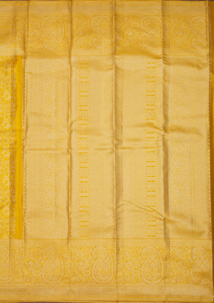 Yellow Zariwork Pure Silk Saree