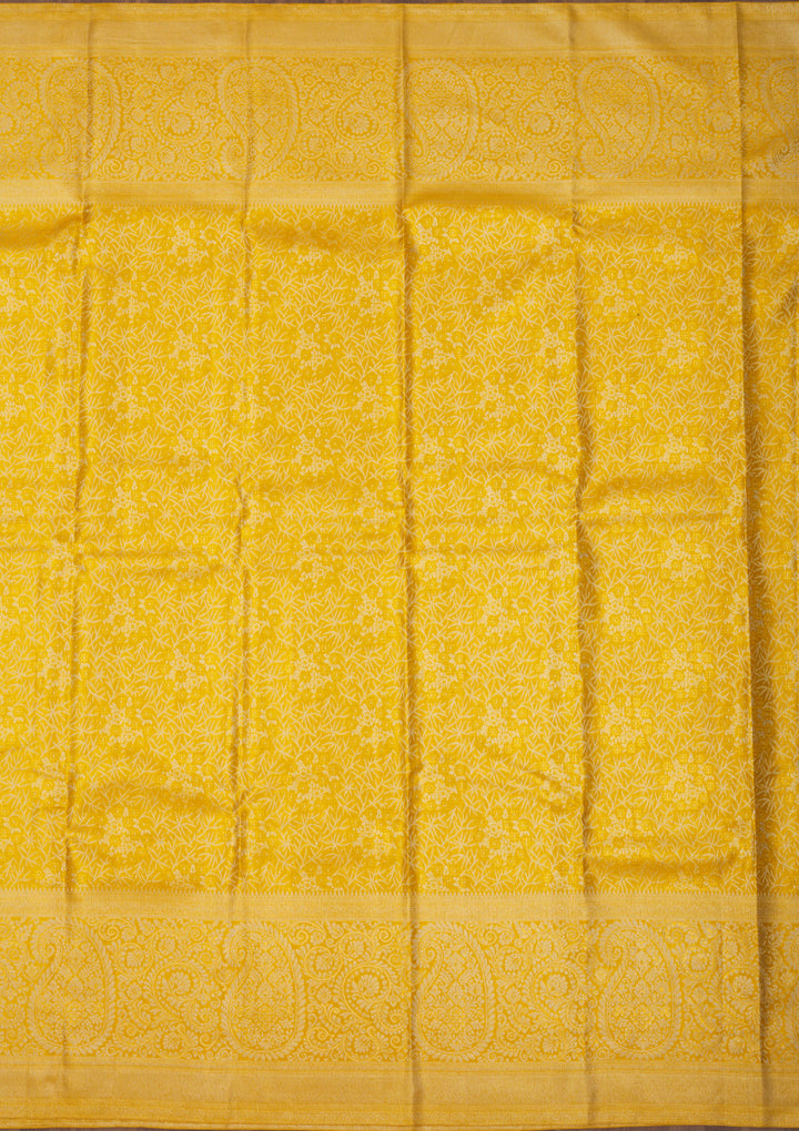 Yellow Zariwork Pure Silk Saree