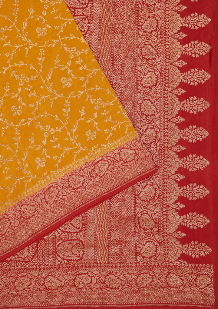 Yellow Zariwork Pure Silk Saree