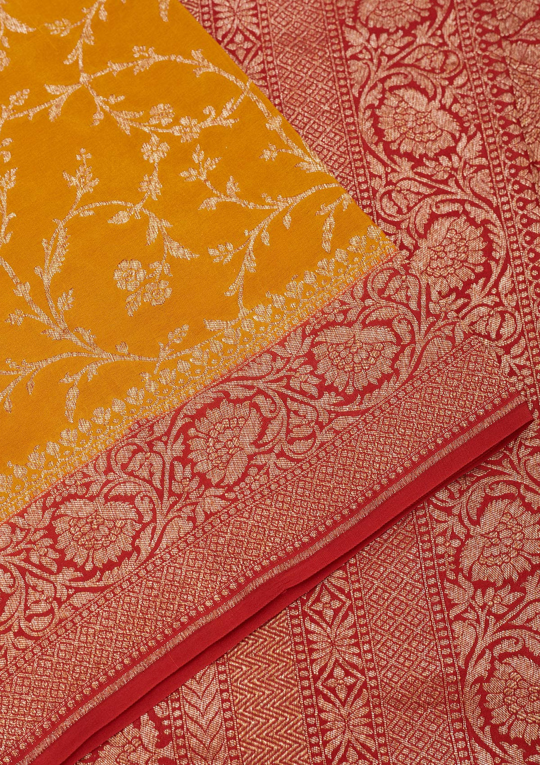 Yellow Zariwork Pure Silk Saree