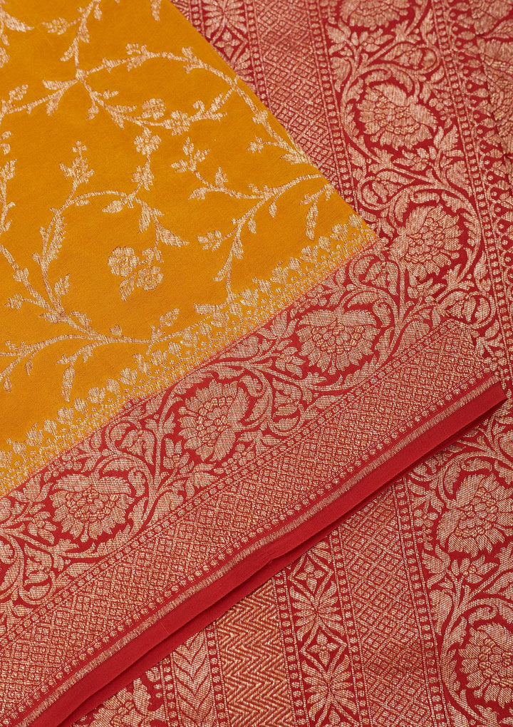 Yellow Zariwork Pure Silk Saree