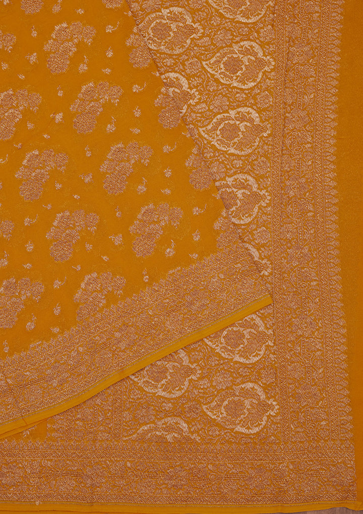 Yellow Zariwork Pure Silk Saree