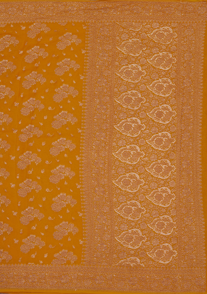 Yellow Zariwork Pure Silk Saree