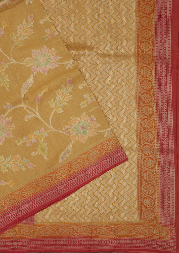 Yellow Zariwork Pure Silk Saree
