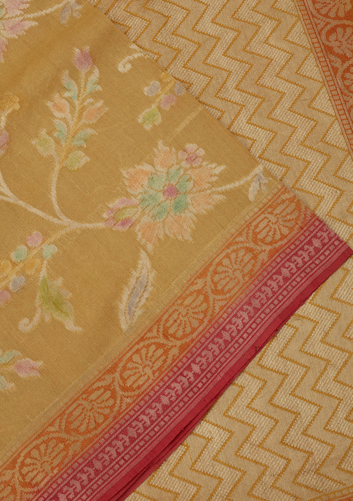 Yellow Zariwork Pure Silk Saree