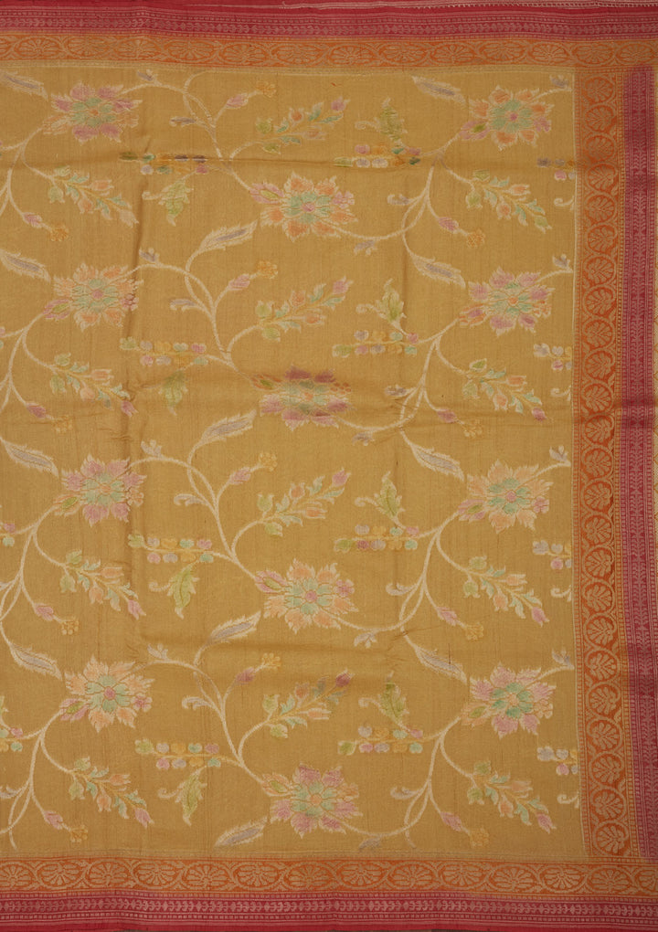 Yellow Zariwork Pure Silk Saree
