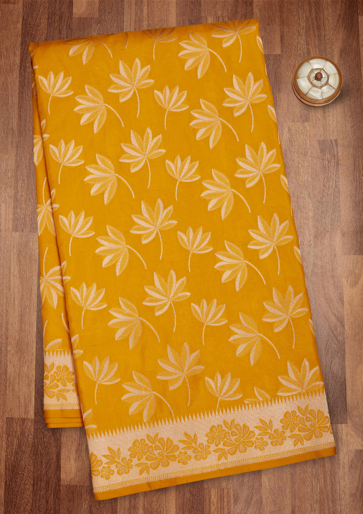 Yellow Zariwork Pure Silk Saree