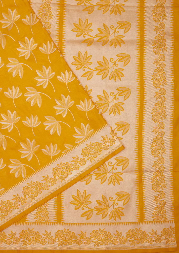 Yellow Zariwork Pure Silk Saree