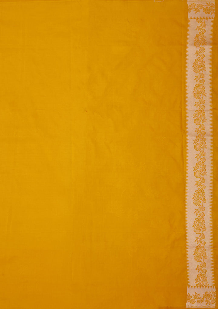 Yellow Zariwork Pure Silk Saree