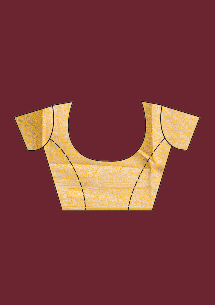 Yellow Zariwork Tissue Saree