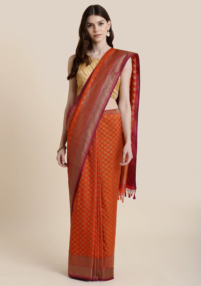 Pink Zariwork Banarasi Designer Saree-Koskii