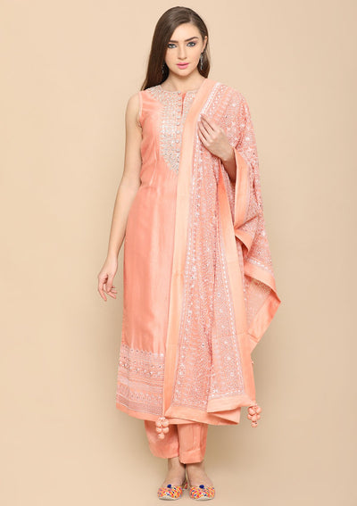 Peach Gota Patti Designer Salwar Suit-Koskii