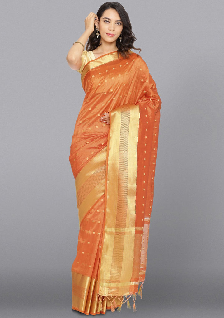 Multi Zariwork Art Silk Designer Saree-Koskii