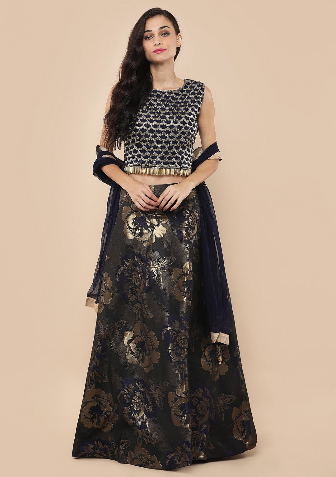 Koskii Brocade Lehenga-Koskii