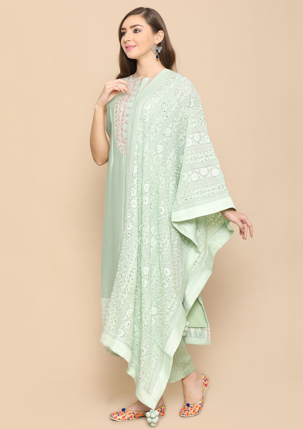 Pista Green Gota Patti Designer Salwar Suit-Koskii