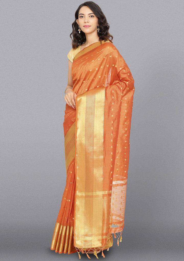 Multi Zariwork Art Silk Designer Saree-Koskii